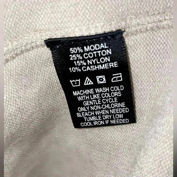 Leimere “Madewell” Bowery cream cashmere 1/2 zip drawstring long sleeve hoodie M - Picture 5 of 5